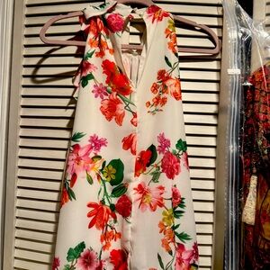 White Floral Halter Top: Sweet Pea for New York & Company XL